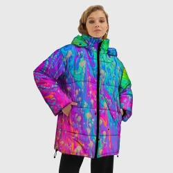 Женская зимняя куртка Oversize Неоновая палитра - фото 2