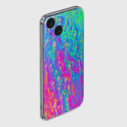 Чехол для iPhone 15 силиконовый с защитой камеры Неоновая палитра - фото 2