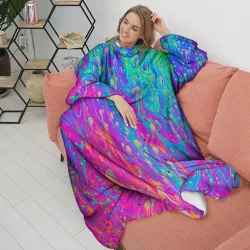 Плед с рукавами Неоновая палитра - фото 2