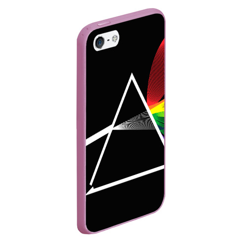 Чехол для iPhone 5/5S матовый PINK FLOYD, цвет розовый - фото 3