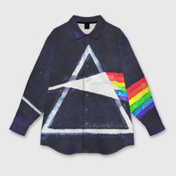 Женская рубашка oversize 3D Pink Floyd