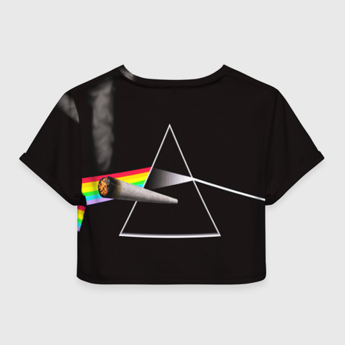 Женская футболка Crop-top 3D Pink Floyd, цвет 3D печать - фото 2