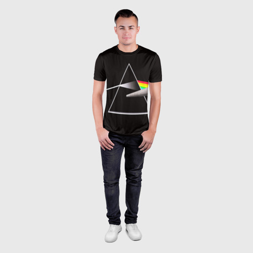 Мужская футболка 3D Slim с принтом PINK FLOYD, вид сбоку #3