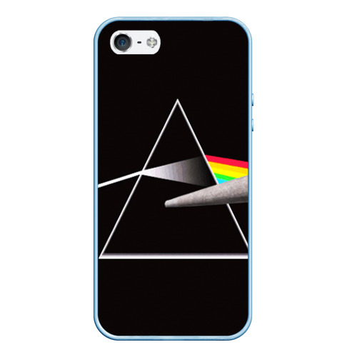 Чехол для iPhone 5/5S матовый Pink Floyd, цвет голубой