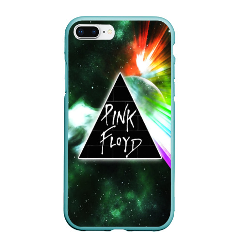 Чехол для iPhone 7Plus/8 Plus матовый Pink Floyd, цвет мятный