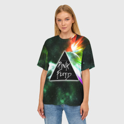 Женская футболка oversize 3D Pink Floyd - фото 2