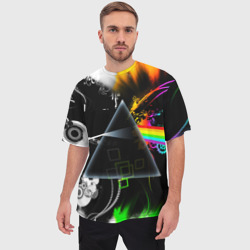 Мужская футболка oversize 3D Pink Floyd - фото 2