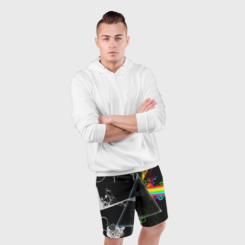 Мужские шорты спортивные Pink Floyd, цвет 3D печать - фото 5