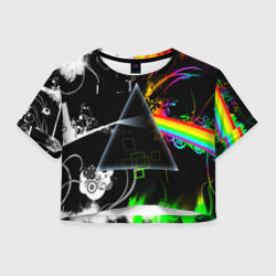 Женская футболка Crop-top 3D Pink Floyd