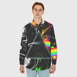 Мужская рубашка oversize 3D Pink Floyd - фото 2
