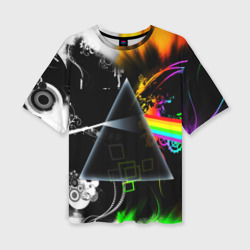 Женская футболка oversize 3D Pink Floyd