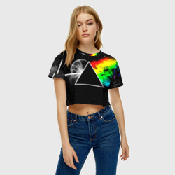 Женская футболка Crop-top 3D Pink Floyd - фото 2