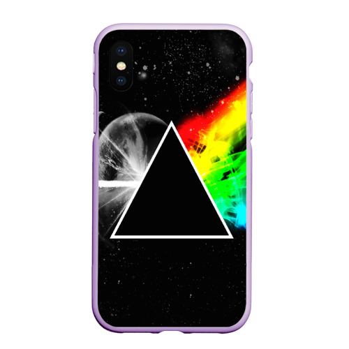 Чехол для iPhone XS Max матовый Pink Floyd, цвет сиреневый