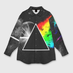 Женская рубашка oversize 3D Pink Floyd