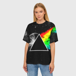 Женская футболка oversize 3D Pink Floyd - фото 2