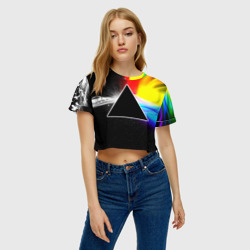 Женская футболка Crop-top 3D Pink Floyd - фото 2