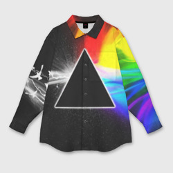 Мужская рубашка oversize 3D Pink Floyd