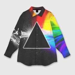 Женская рубашка oversize 3D Pink Floyd