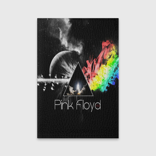 Обложка для паспорта матовая кожа Pink Floyd, цвет пыльно-розовый