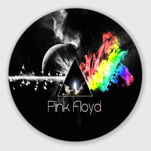 Круглый коврик для мышки Pink Floyd