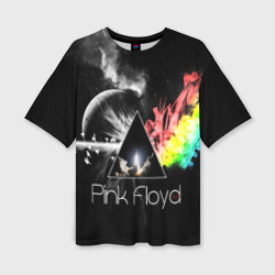 Женская футболка oversize 3D Pink Floyd