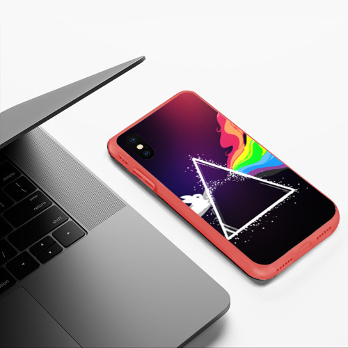 Чехол для iPhone XS Max матовый PINK FLOYD, цвет красный - фото 5