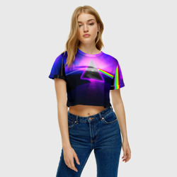 Женская футболка Crop-top 3D Pink Floyd - фото 2