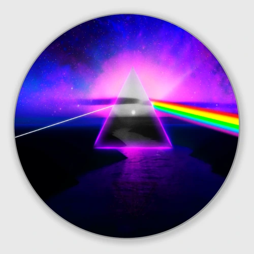 Круглый коврик для мышки Pink Floyd