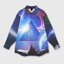 Мужская рубашка oversize 3D Pink Floyd