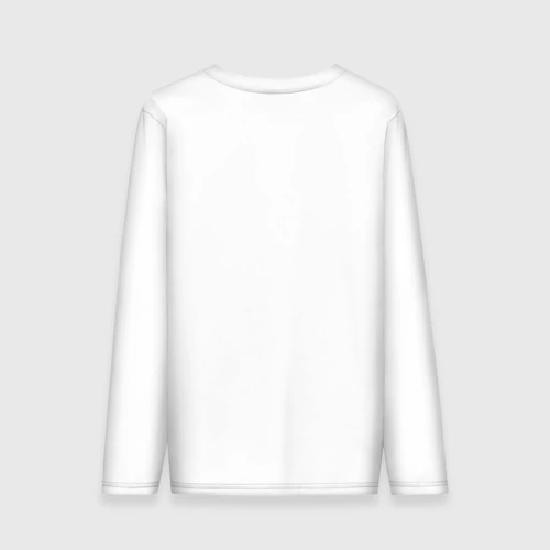 Мужской лонгслив хлопок с принтом AC/DC run for your life, вид сзади #1