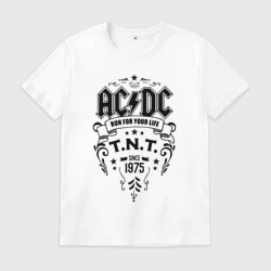 Мужская футболка хлопок AC/DC run for your life