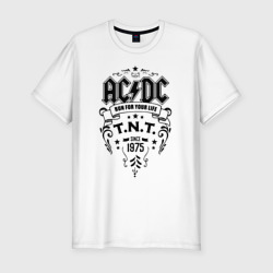 Мужская футболка хлопок Slim AC/DC run for your life