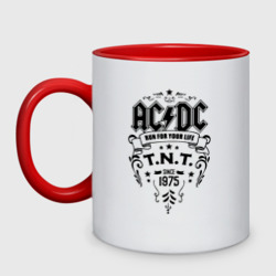 Кружка двухцветная AC/DC run for your life