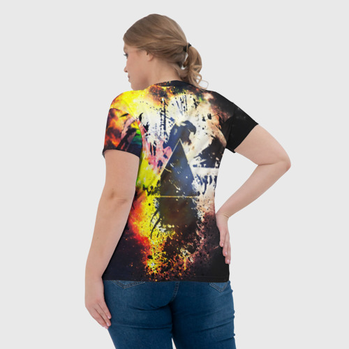 Женская футболка 3D с принтом PINK FLOYD, вид сзади #2