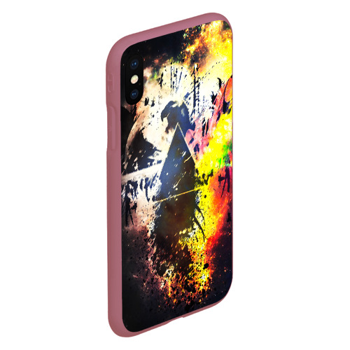 Чехол для iPhone XS Max матовый Pink Floyd, цвет малиновый - фото 3