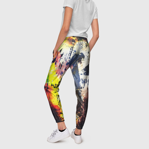 Женские брюки 3D с принтом PINK FLOYD, вид сзади #2