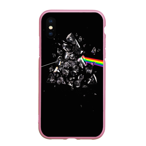 Чехол для iPhone XS Max матовый Pink Floyd, цвет розовый