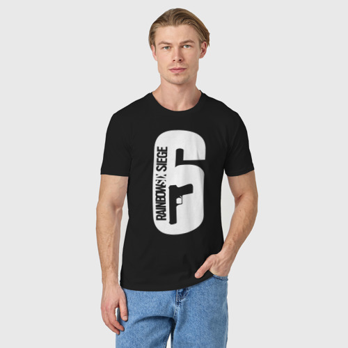 Мужская футболка хлопок Rainbow Six Siege радуга 6 осада R6S, цвет черный - фото 3