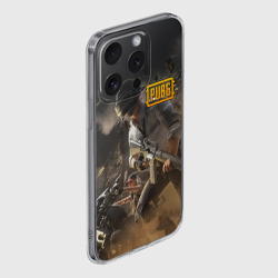 Чехол для iPhone 15 Pro Max силиконовый с защитой камеры PUBG ПАБГ - фото 2