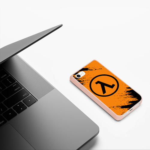 Чехол для iPhone 5/5S матовый Half-life, цвет светло-розовый - фото 5