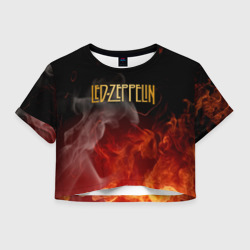 Женская футболка Crop-top 3D LED Zeppelin