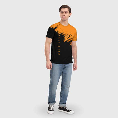Мужская футболка 3D с принтом Half-life Халф-Лайф, вид сбоку #3