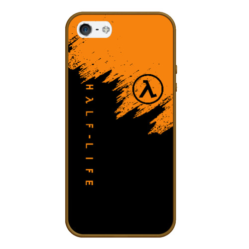 Чехол для iPhone 5/5S матовый Half-life Халф-Лайф, цвет коричневый