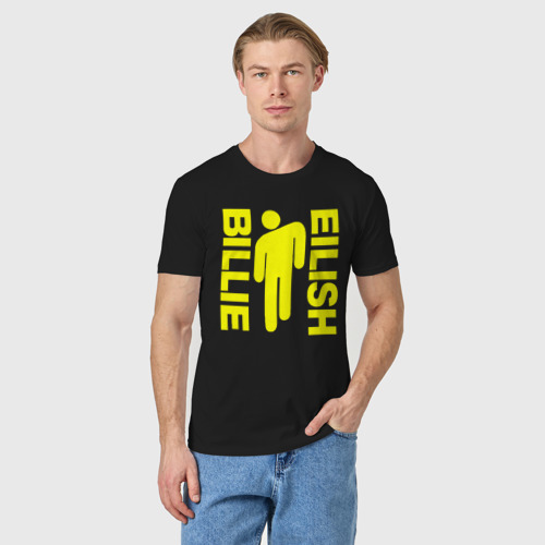 Мужская футболка хлопок BILLIE EILISH, цвет черный - фото 3
