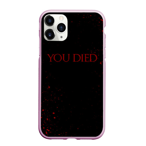 Чехол для iPhone 11 Pro Max матовый Dark Souls you died ты умер