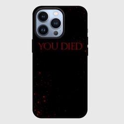 Чехол для iPhone 13 Pro Dark Souls you died ты умер