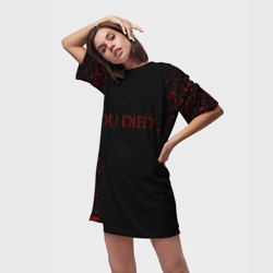 Платье-футболка 3D Dark Souls you died ты умер - фото 2