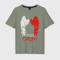 Мужская футболка хлопок Oversize Good omens