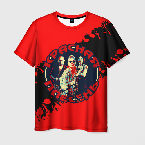 Мужская футболка с принтом Красная плесень + Анархия, вид спереди №1