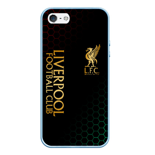 Чехол для iPhone 5/5S матовый Liverpool, цвет голубой